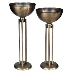 2 li Set Metal Ayaklı Saksı 40x103cm