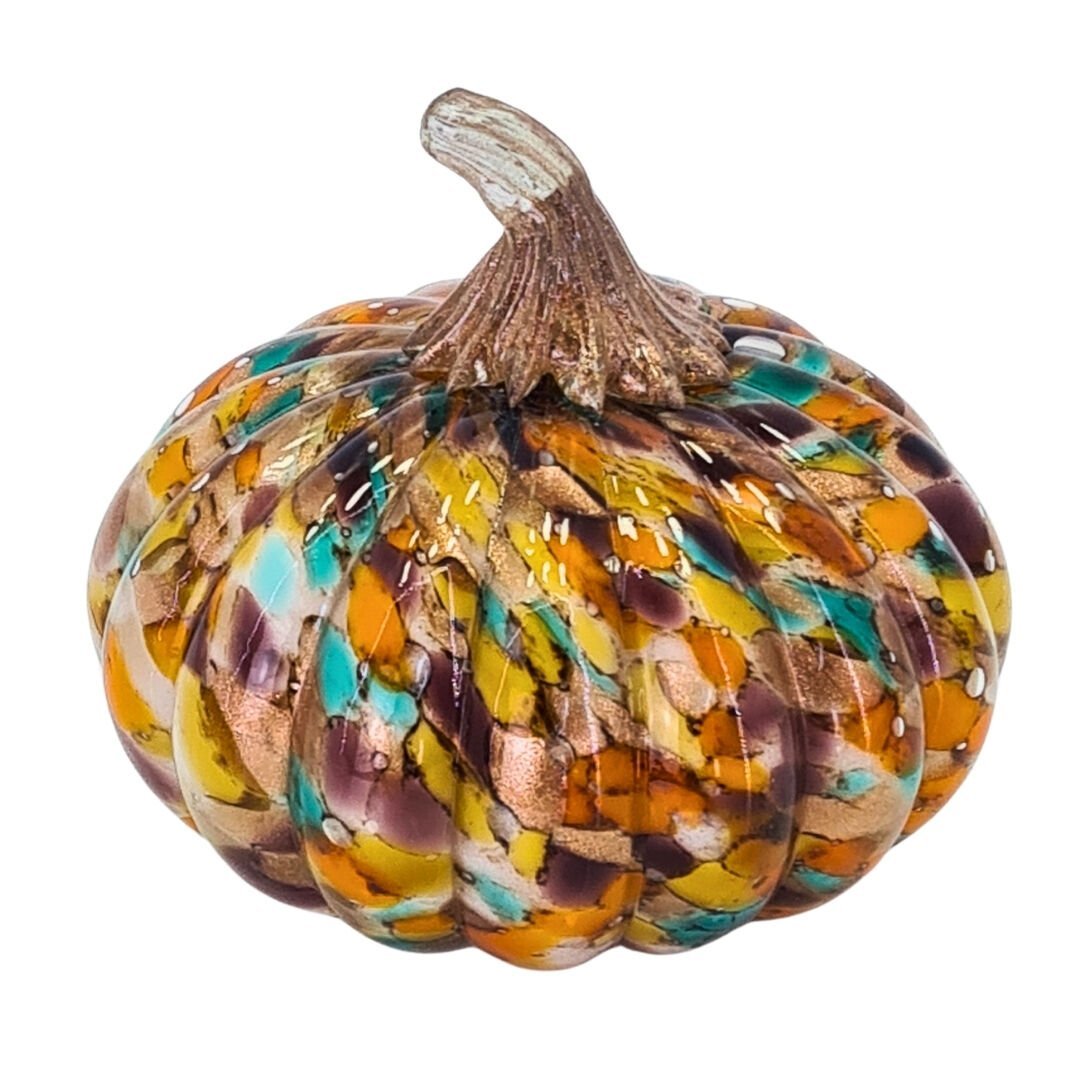 Cam Renkli Kabak Obje-4 11x13cm