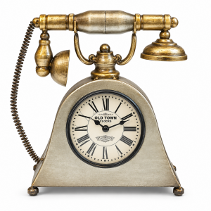 Retro Telefon Masa Saati 22x26cm