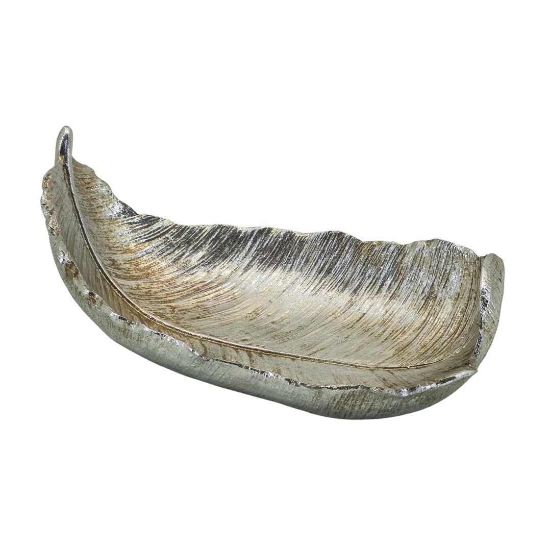 Dekor Tabak Gümüş 14x26cm