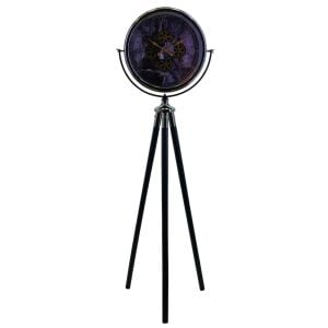 Ledli Çarklı Füme Tripod Saat 52x170cm