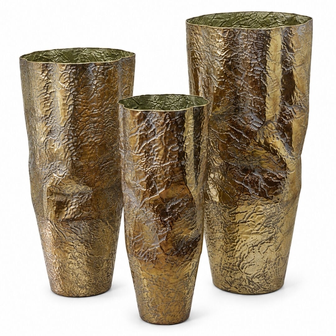 3lü Set Padova Metal Vazo 47x100cm