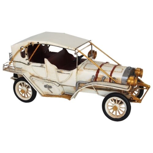 Retro Metal Araba Krem 18x39cm