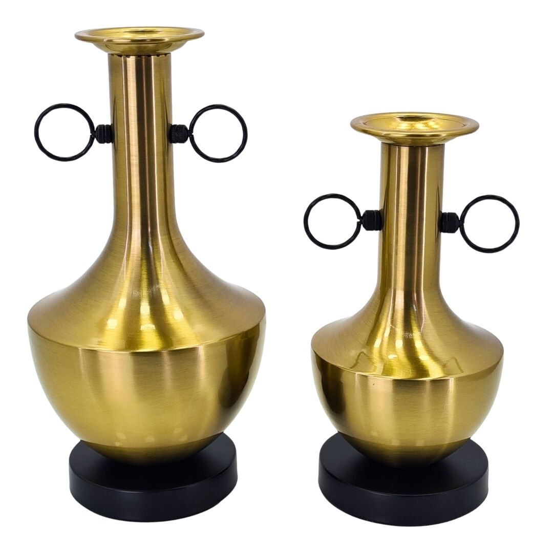 2li Set Metal Vazo 15x32cm