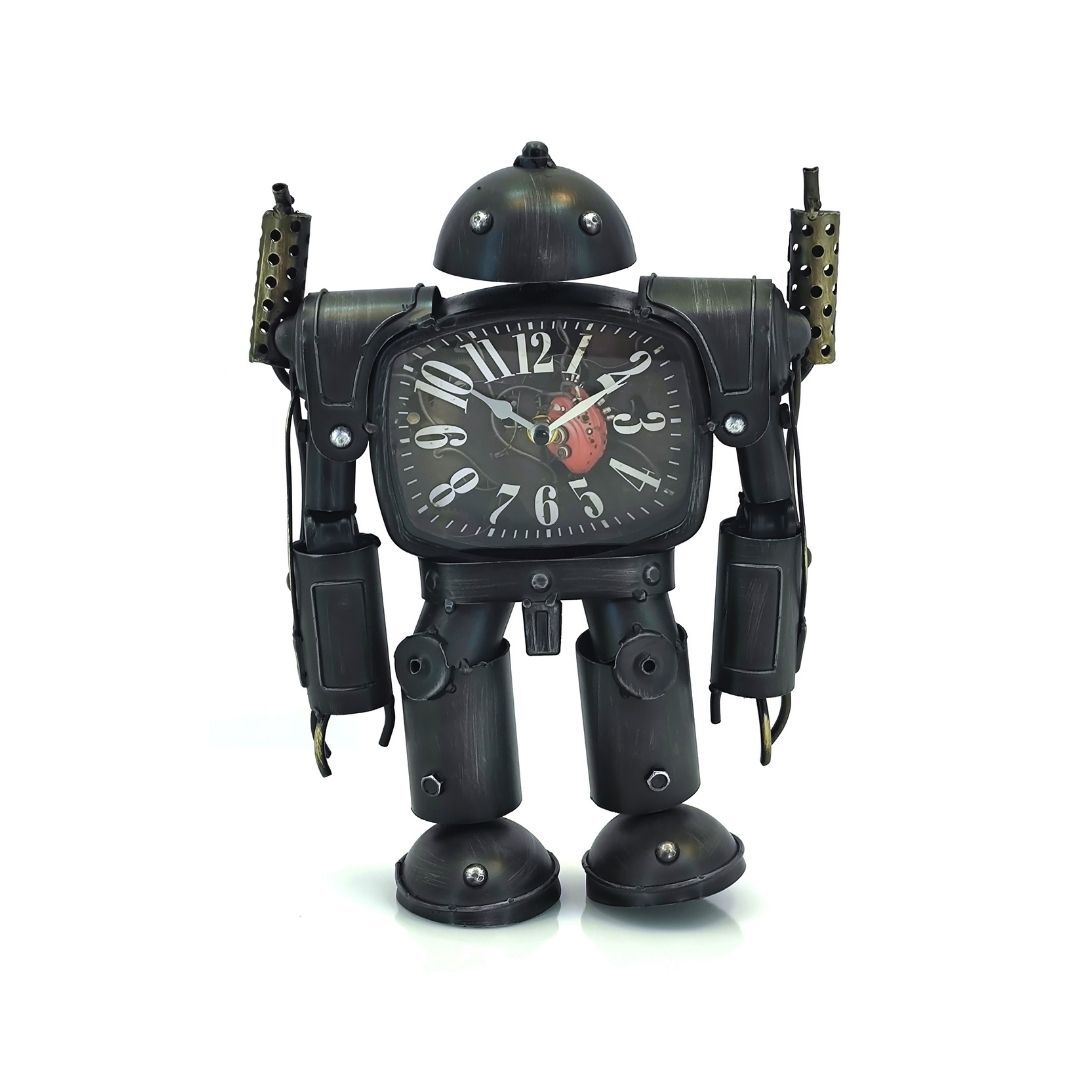 Metal Robot Saat 26x33cm