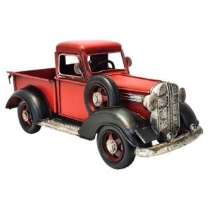 Retro Kırmızı Kamyonet 14x34cm