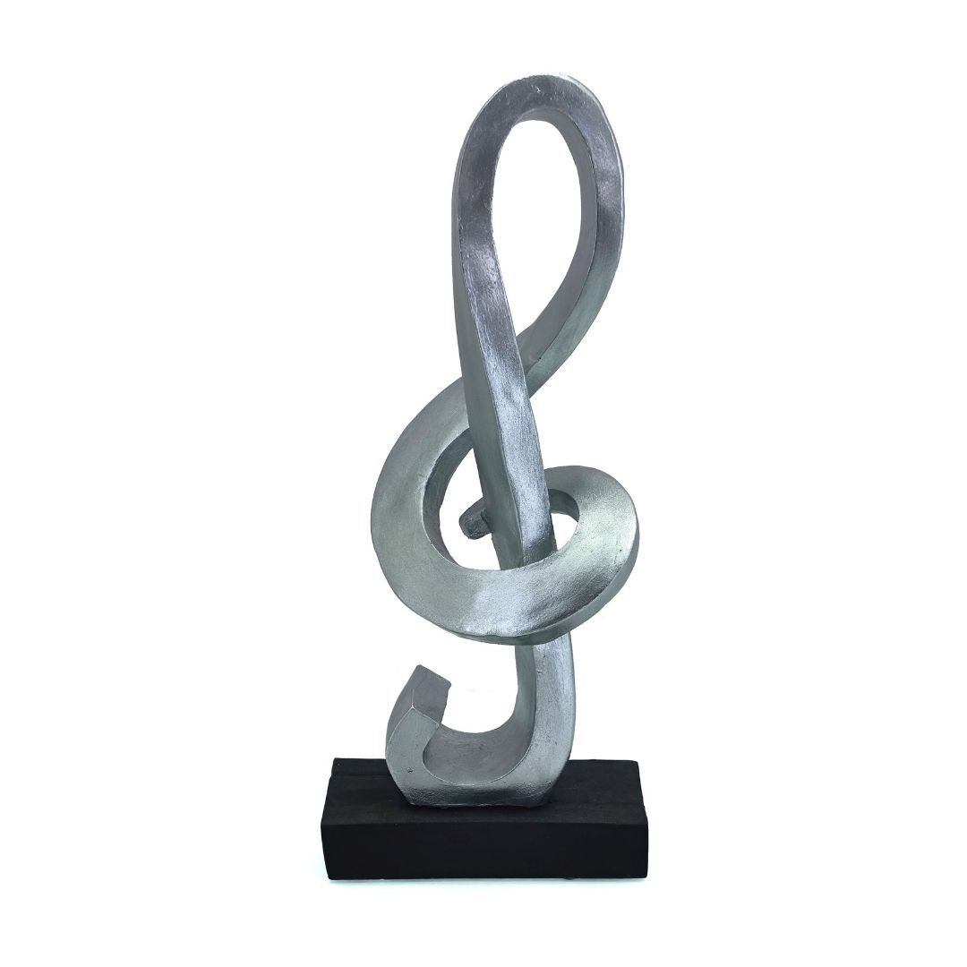 Gümüş Sol Anahtarı Obje 16x37cm