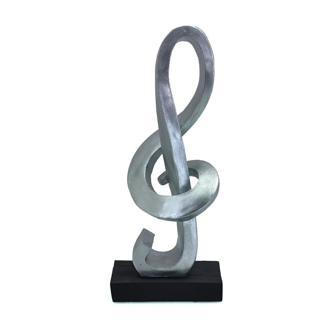 Gümüş Sol Anahtarı Obje 16x37cm