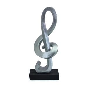 Gümüş Sol Anahtarı Obje 16x37cm