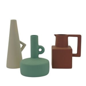 3lü Set Seramik Vazo 10x28cm