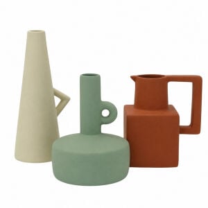 3lü Set Seramik Vazo 10x28cm