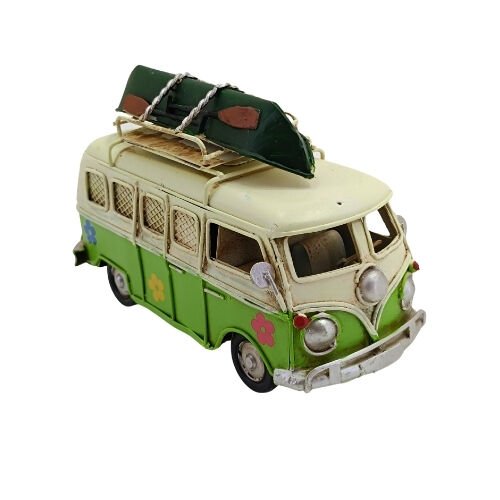 Retro Metal Minibüs Yeşil 6x17cm