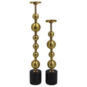 2li Set Mermer Kaideli Şamdan 8x53cm