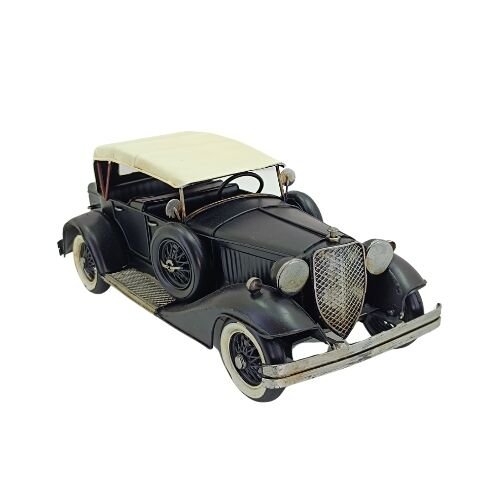 Retro Metal Araba Siyah 14x30cm