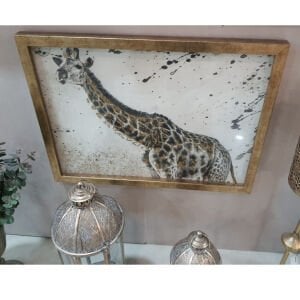 Işıltılı Zürafa Tablo 52x72cm