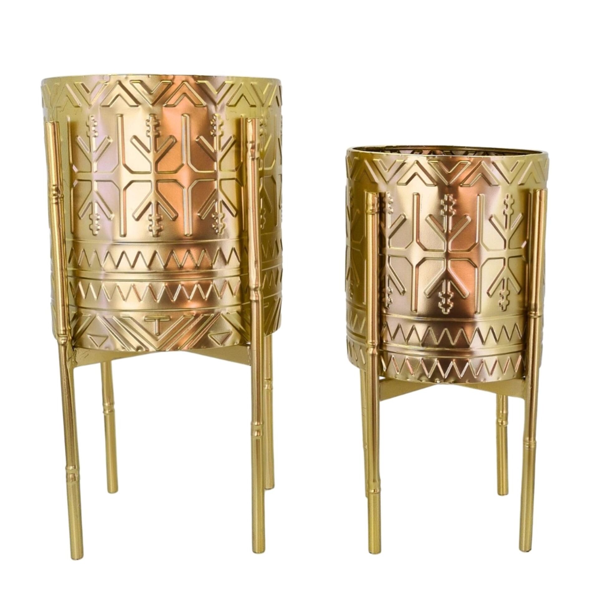 2li Set Metal Saksı 30x58cm