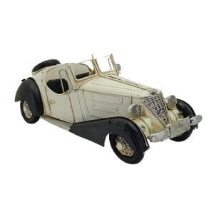 Retro Metal Araba Krem 12x31cm