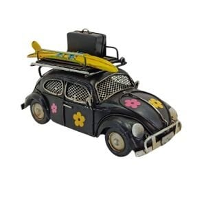 Retro Metal Araba Siyah 7x14cm