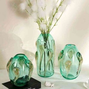 2li Set Yeşil Vazo 16x34cm