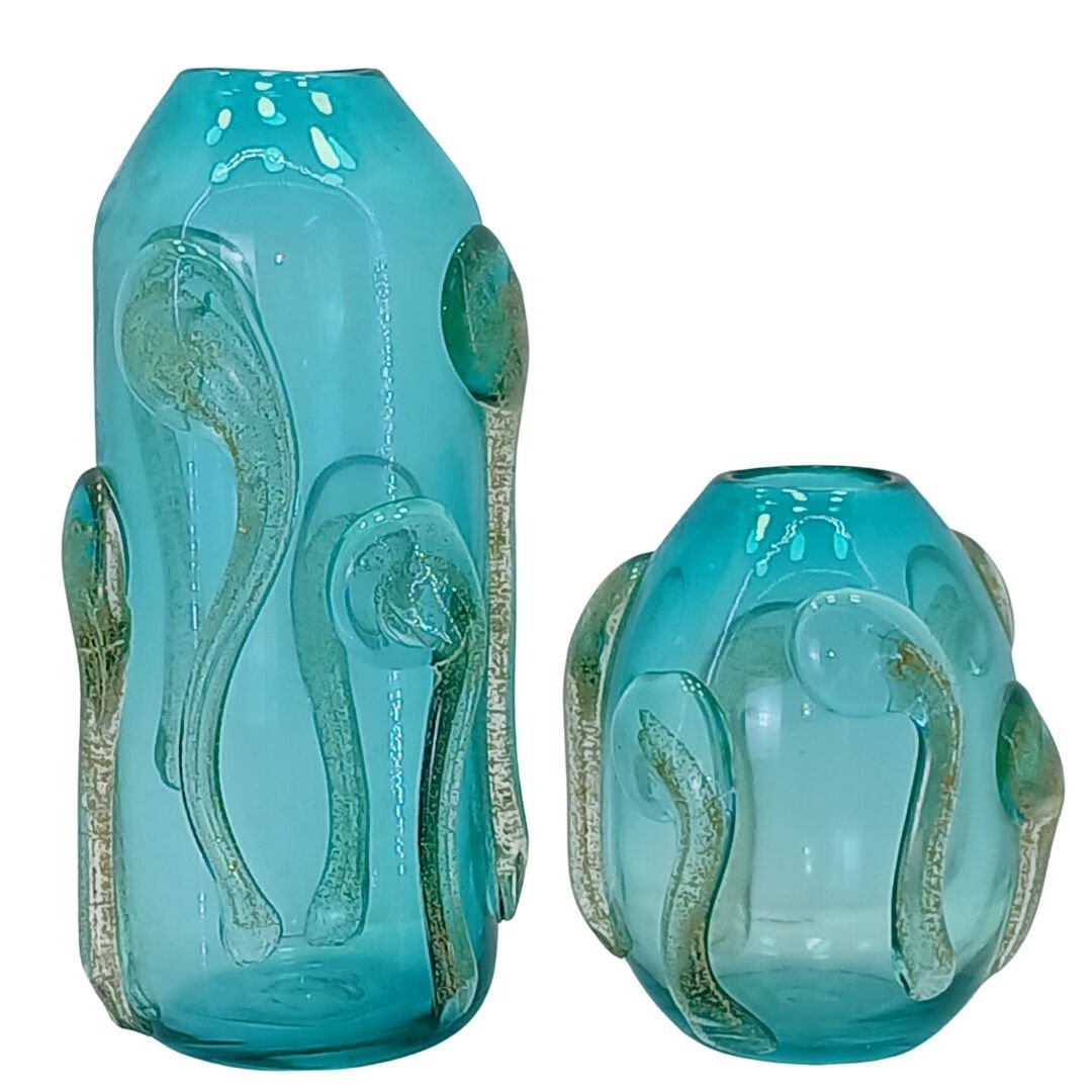 2li Set Yeşil Vazo 16x34cm