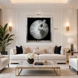 Ayna Çerçeveli Balerin Tablo 96x96cm