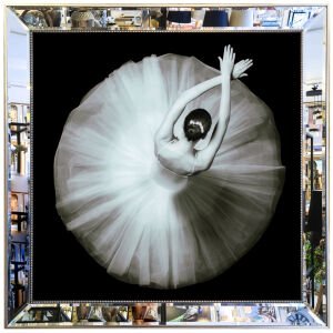 Ayna Çerçeveli Balerin Tablo 96x96cm