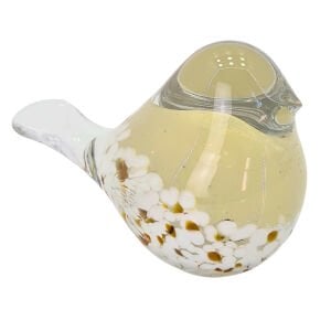 Cam Kuş Obje Beyaz 12x16cm