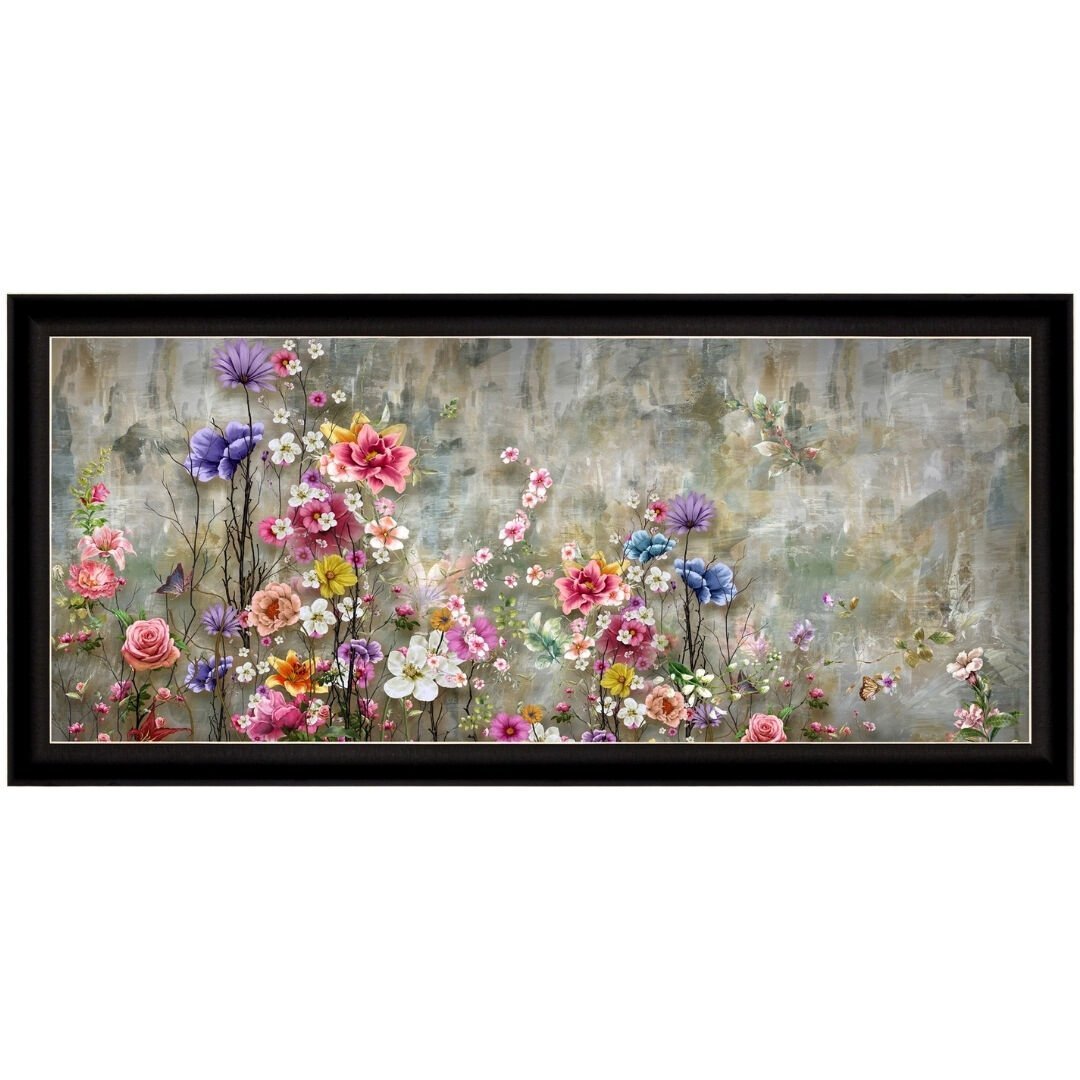 UV Çiçekler Tablo 67x145cm