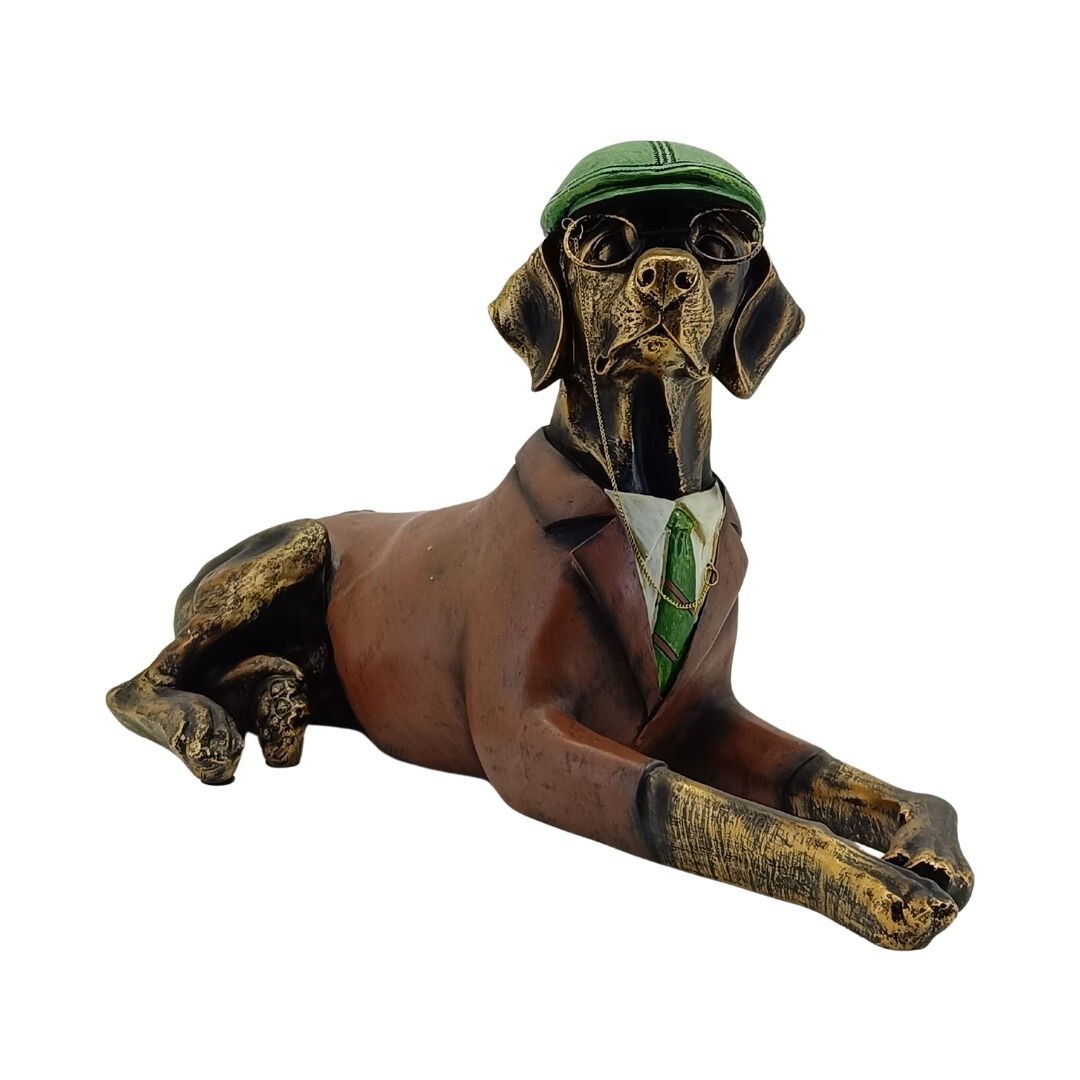 Ancona Şapkalı Köpek Biblo 37x60cm