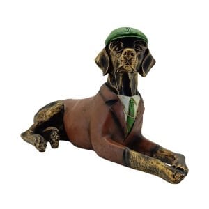 Ancona Şapkalı Köpek Biblo 37x60cm