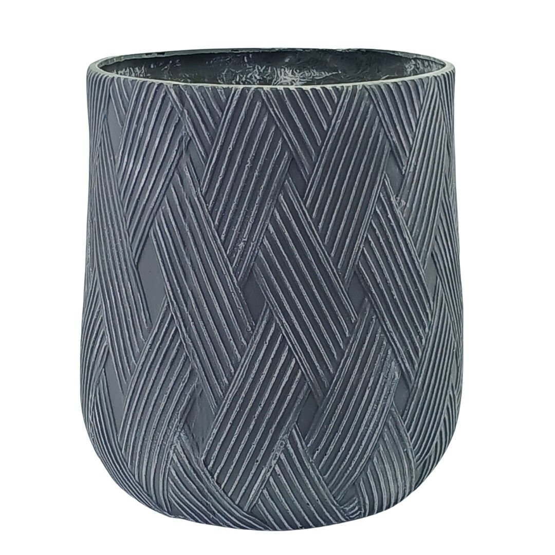 Çizgi Desenli Saksı 45x50cm