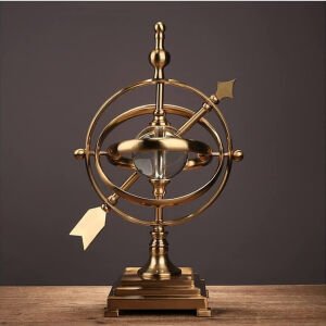 Metal Dünya Obje Eskitme 30x46cm