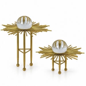 2li Set Metal Ayaklı Küre 28x30cm
