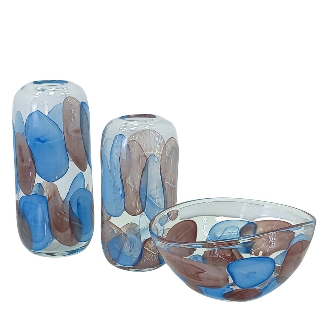 3lü Set Cam Vazo 17x39cm