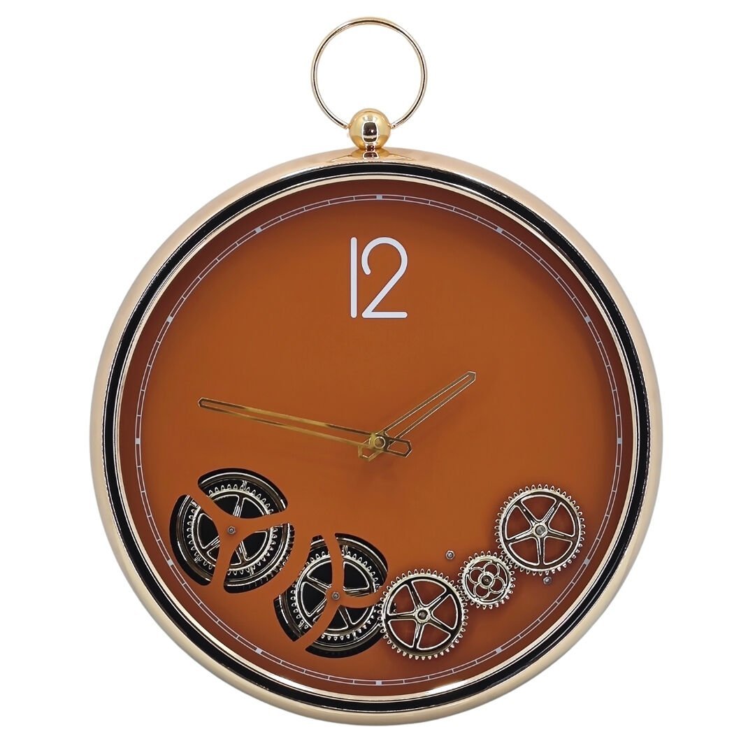 Çarklı Saat Turuncu 35x42cm
