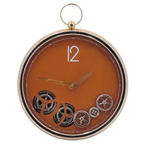 Çarklı Saat Turuncu 35x42cm