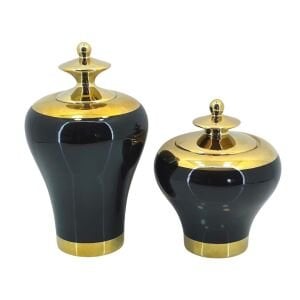 2li Set Küp Siyah 22x38cm