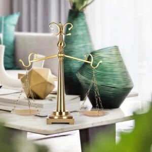 Adalet Terazi Gold Eskitme 45x53cm