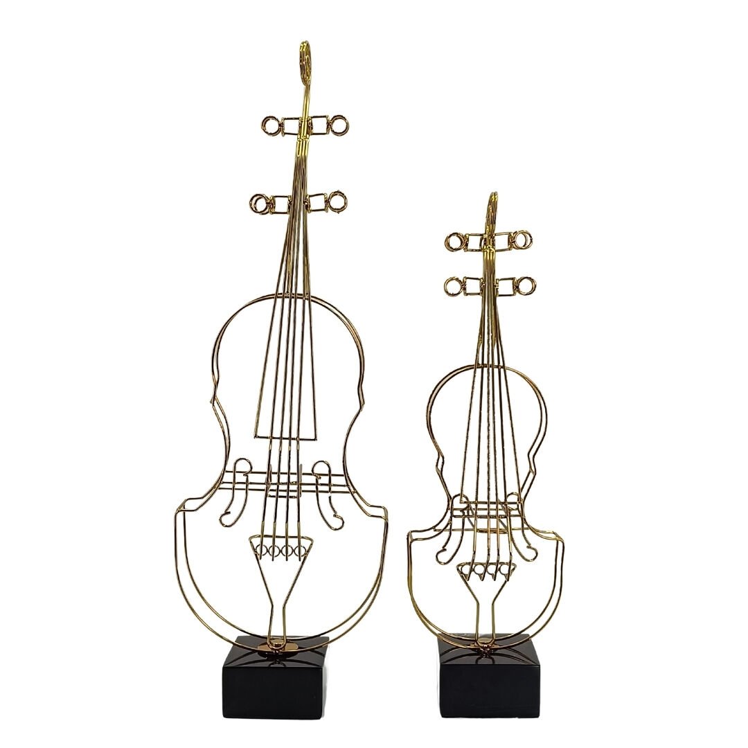2li Set Metal Keman Eskitme 22x68cm
