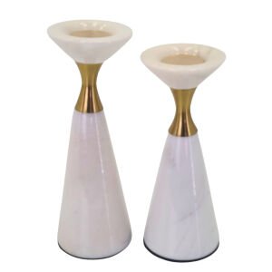 2li Set Mermer Şamdan 8x23cm