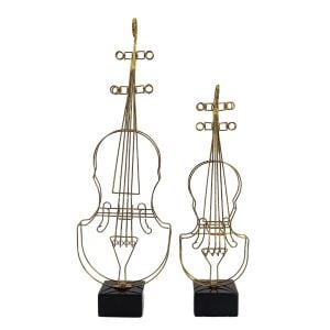 2li Set Metal Keman Eskitme 22x68cm