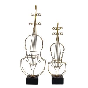 2li Set Metal Keman Eskitme 22x68cm