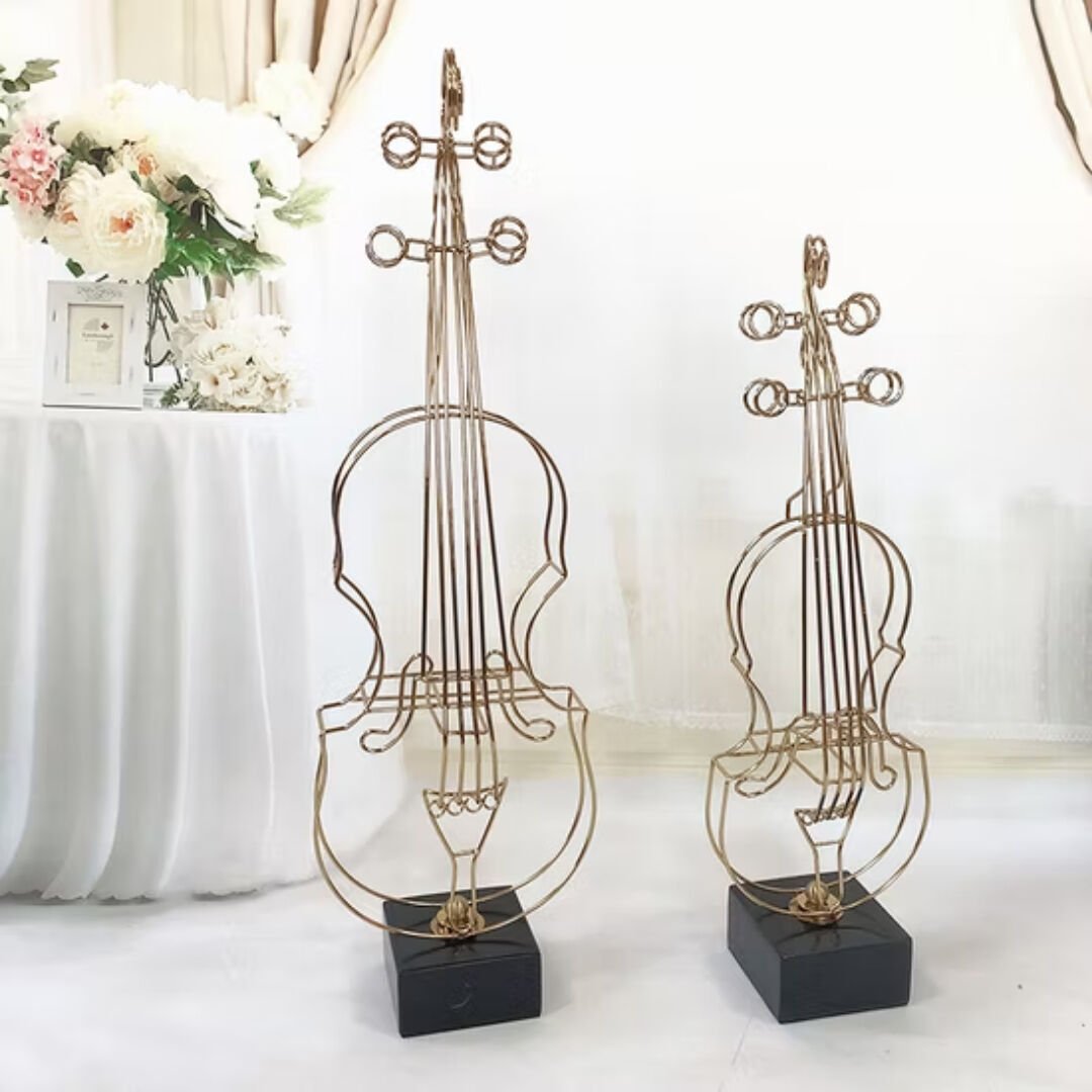2li Set Metal Keman Eskitme 22x68cm