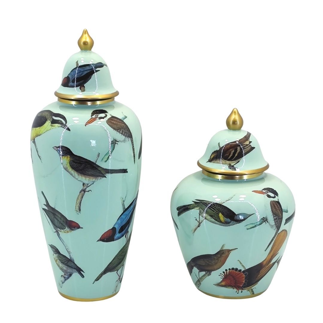 2li Set Küp Kuşlar 19x46cm