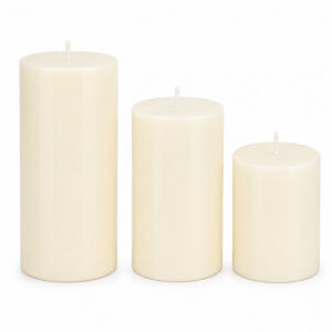 3lü Set Mum Krem 10x25cm