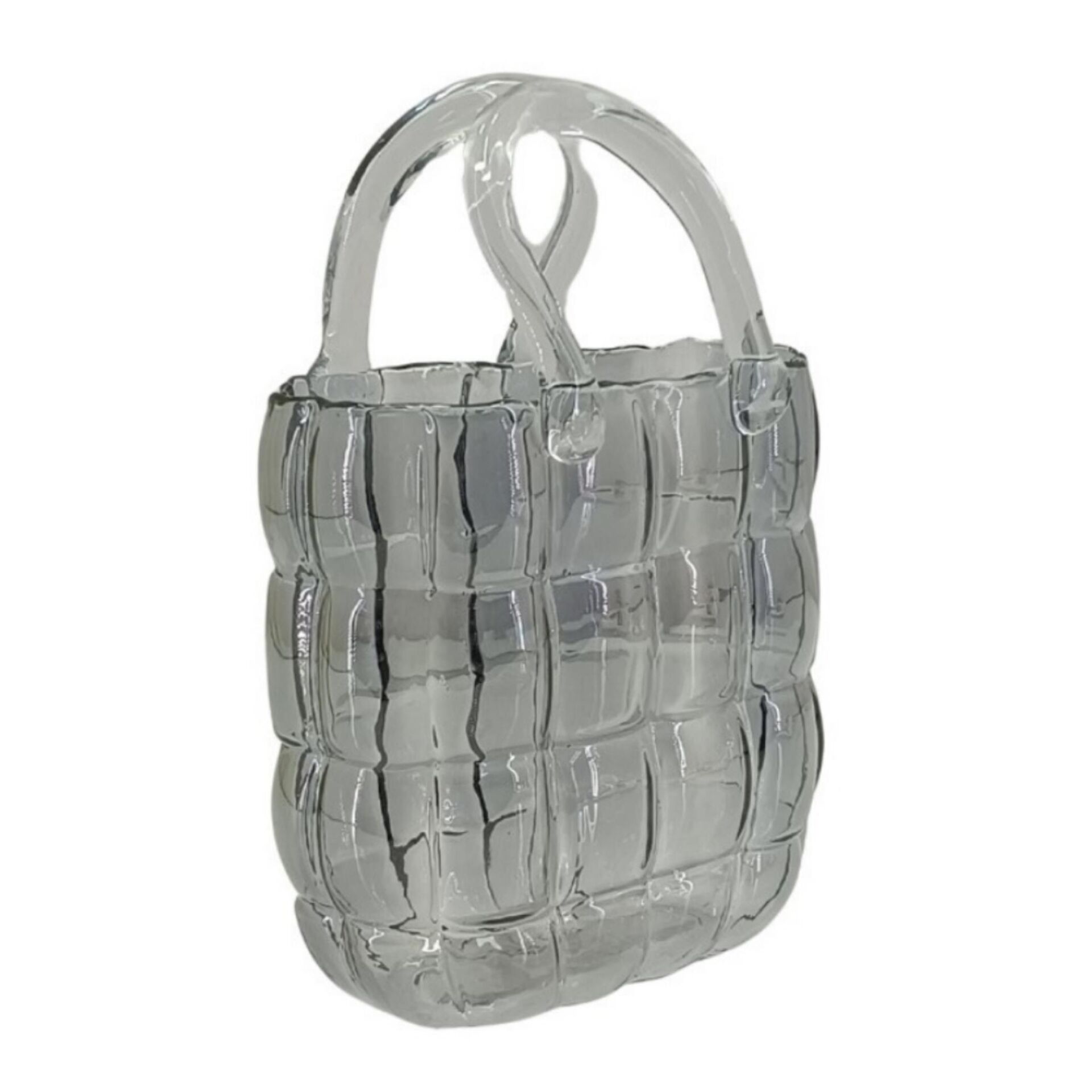 Çanta Cam Vazo Füme 18x28cm