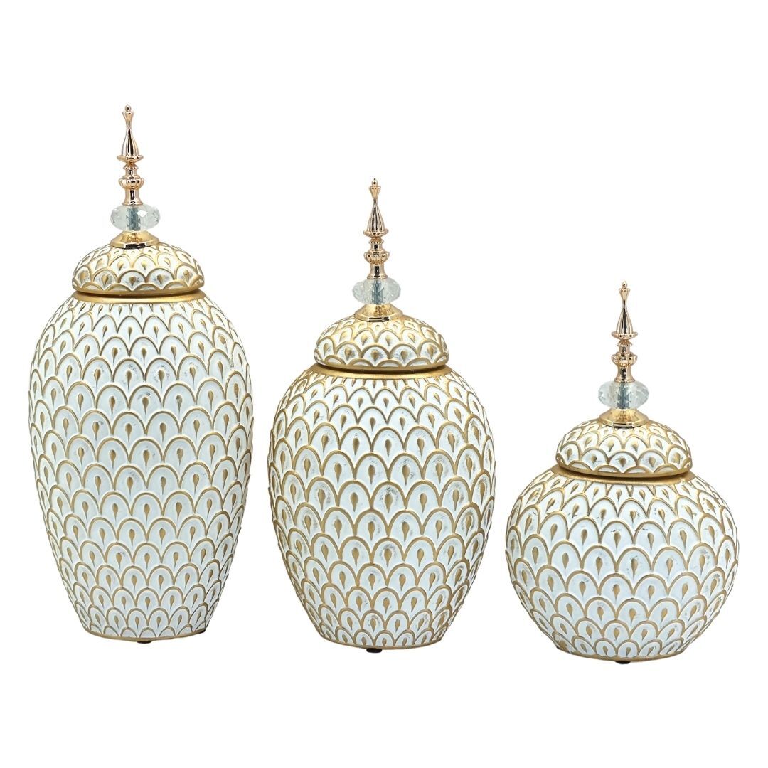 3lü  Set Küp Eskitme 19x46cm