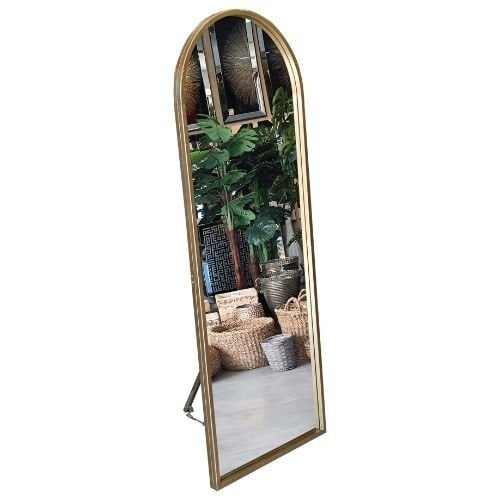 Metal Ayaklı Boy Aynası Altın 67x163cm
