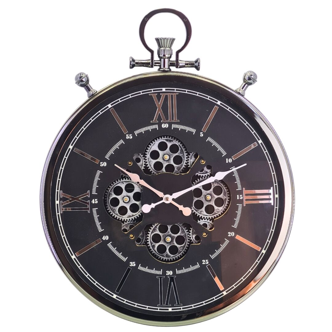 Çarklı Duvar Saati Köstekli 45x56cm