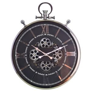 Çarklı Duvar Saati Köstekli 45x56cm